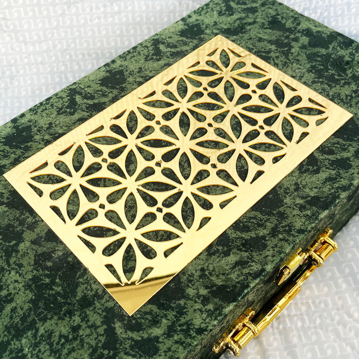 Stylish Dry Fruit Box with Marble Finish and Gold Accents