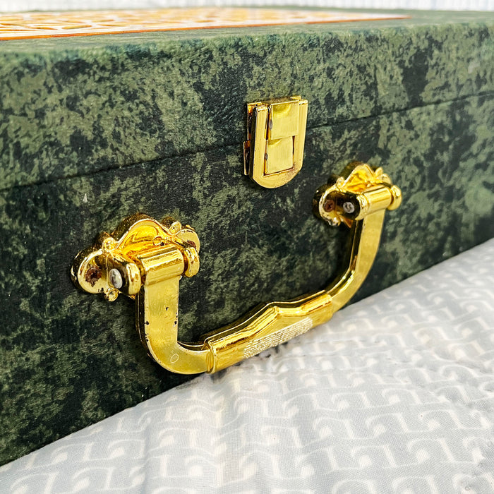 Stylish Dry Fruit Box with Marble Finish and Gold Accents