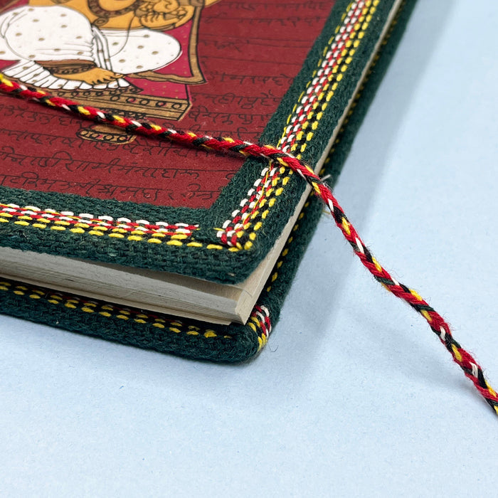 Handmade Cotton Paper Diary with Lord Ganesha Print | Journal for Writing & Gifting