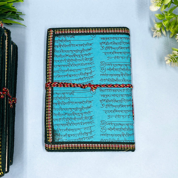 Artistic handmade cotton paper diary with Goddess Saraswati artwork