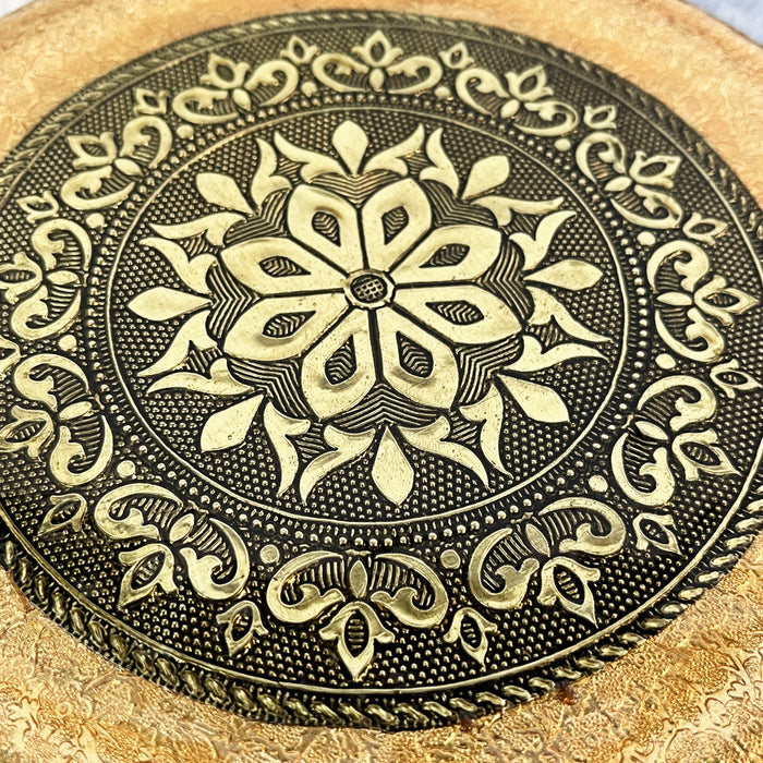 Set of 3 Decorative Meenakari Metal Storage Boxes – Ideal for Papad Snacks