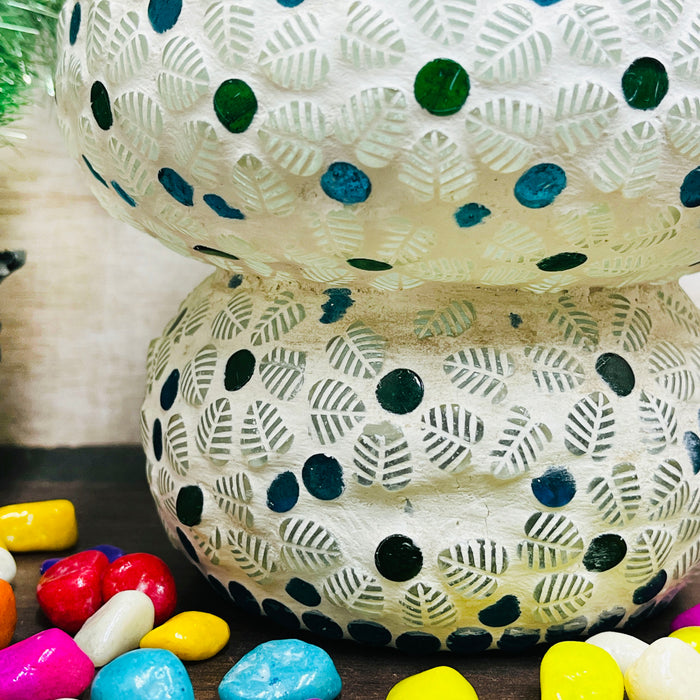 Lampe mosaïque colorée