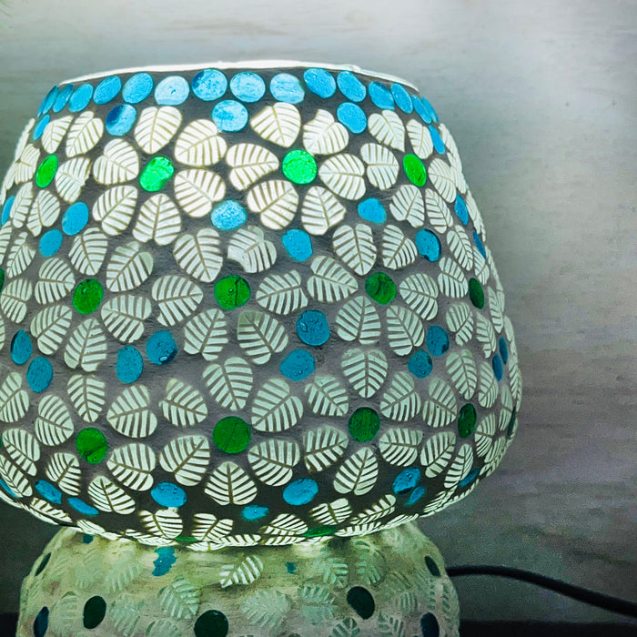 Lampe mosaïque colorée