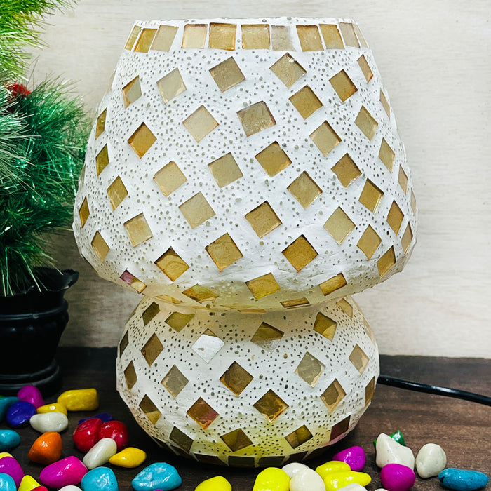 Lampe mosaïque colorée