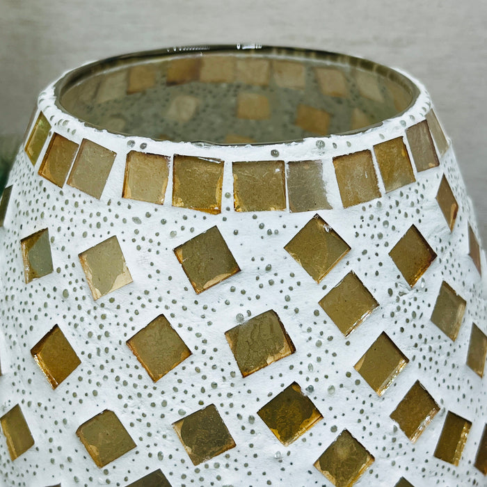 Lampe mosaïque colorée