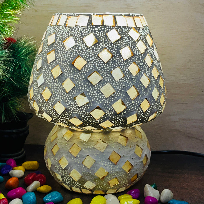Lampe mosaïque colorée