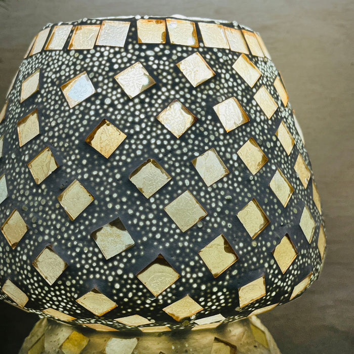 Lampe mosaïque colorée