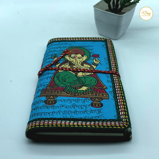 Journal Handmade Cotton Paper Diary with Lord Ganesha Design 1
