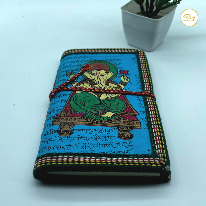 Journal Handmade Cotton Paper Diary with Lord Ganesha Design 1