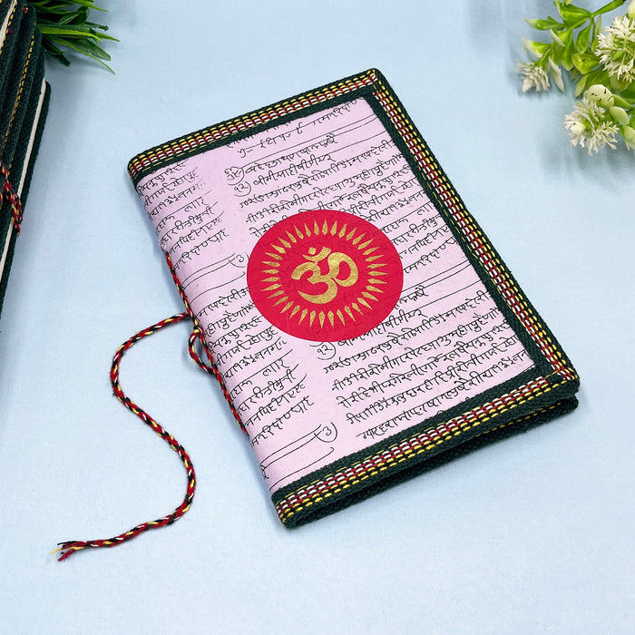 Journal Handmade Cotton Paper Diary with Om Symbol  4