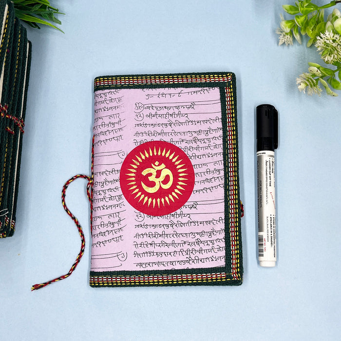 Journal Handmade Cotton Paper Diary with Om Symbol  7