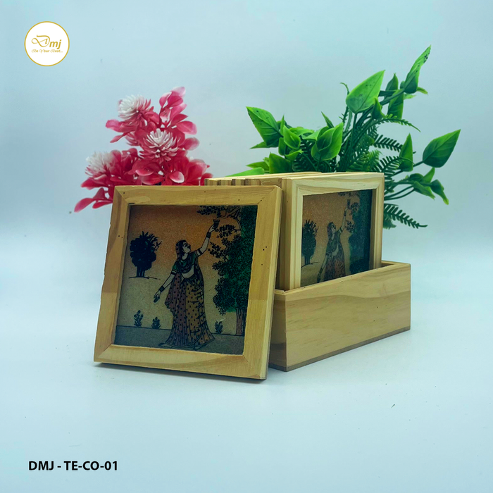 Wooden Choker Tea Coaster Set