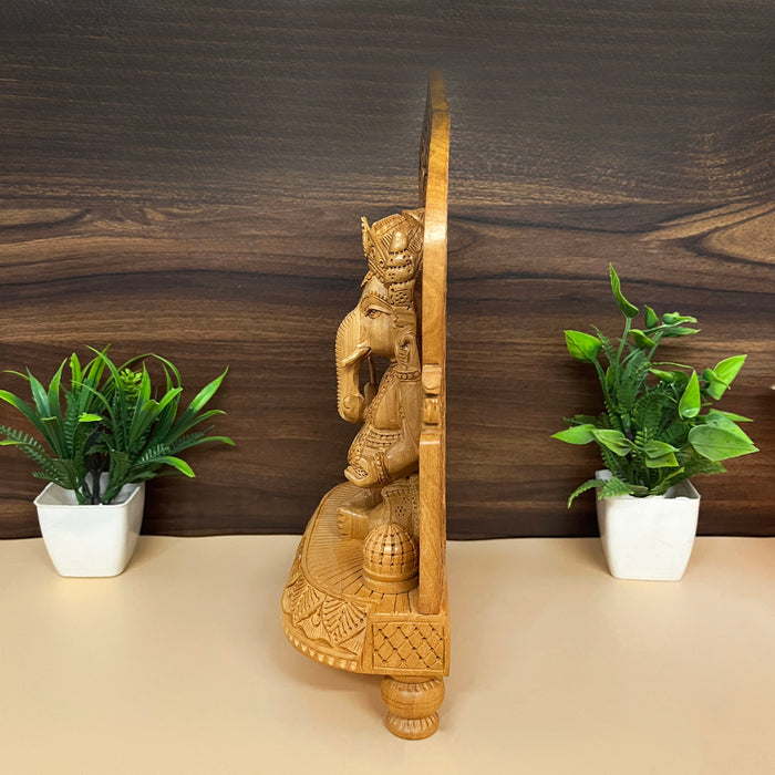 Wooden Ganesha Staue