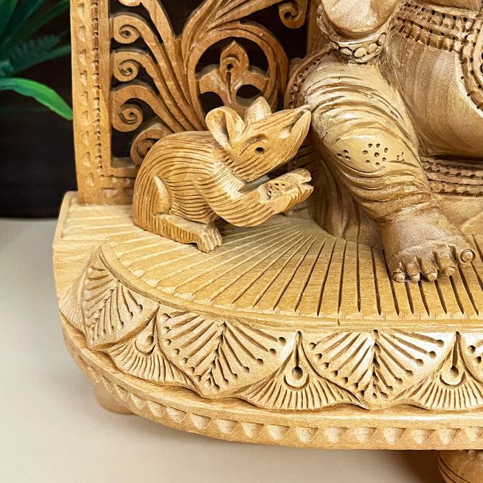 Wooden Ganesha Staue