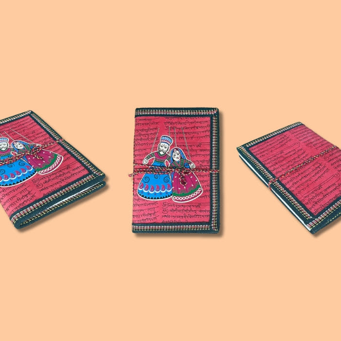 Rajasthani Puppet Printed Handmade Cotton Paper Diary