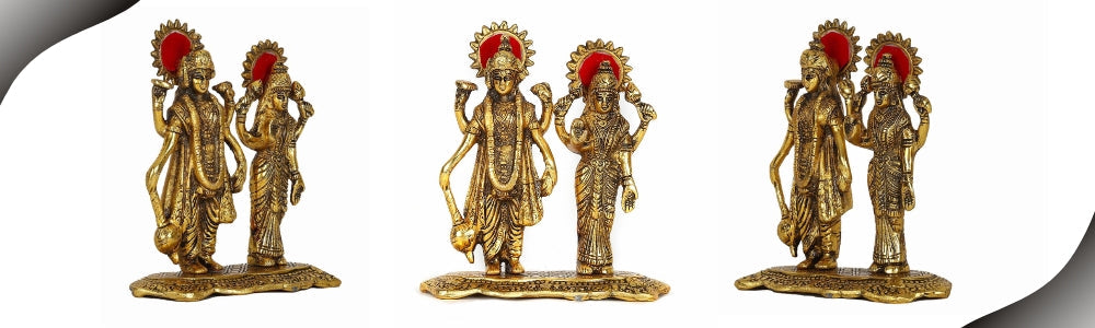 Buy Now Religious Heritage Laxmi Narayan Idol For Home and Mandir