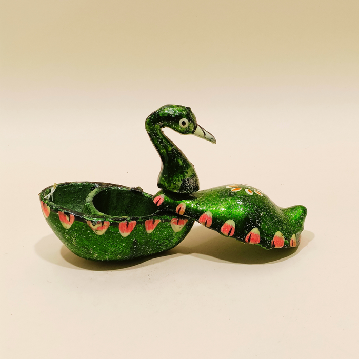 Handmade Decorative Fiber Swan for Temple Decor and Tika Presentation