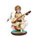 White Resin Goddess Saraswati Statue