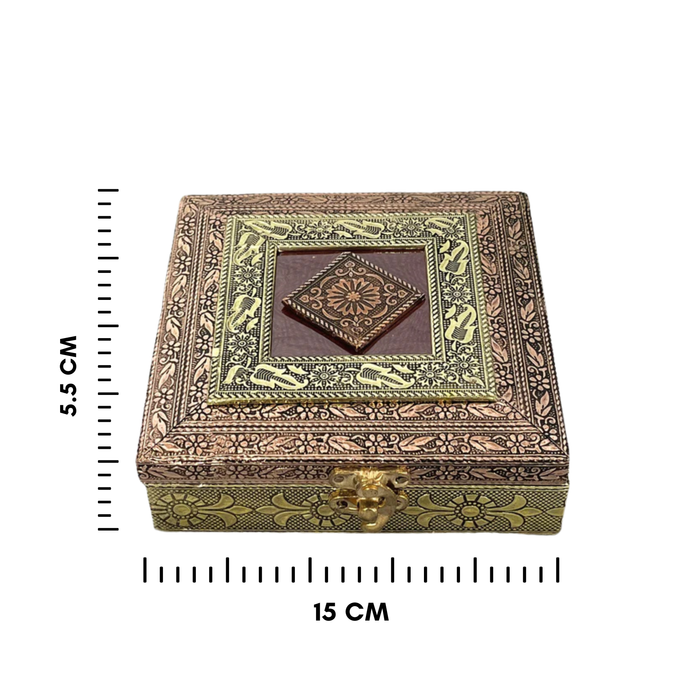 Elegant Dual-Tone dry fruit Box with Traditional Design