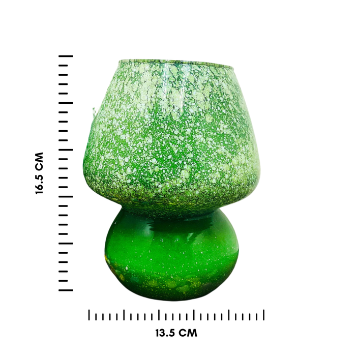 Handcrafted Green Glass Table Lamp – Decorative Bedside & Home Decor Light