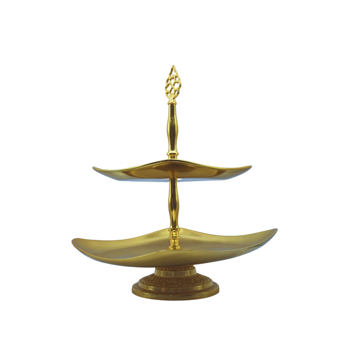 Gold Plated Brass Cake Stand