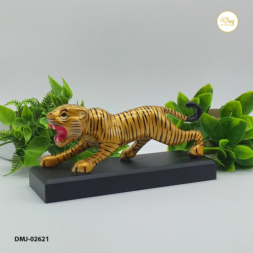 Handcrafted Metal Tiger with Pawti Stand Online
