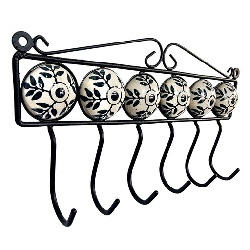 Floral Ceramic Handpainted Hooks & Wall Key Hangers