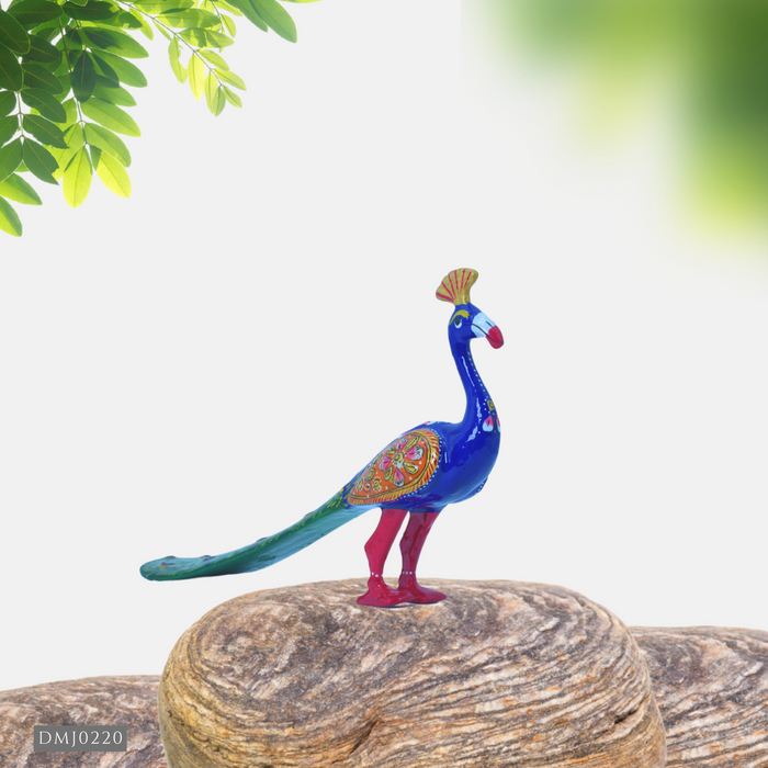 Handcrafted Wooden Peacock Showpiece | Decorative Home & Office Décor Statue