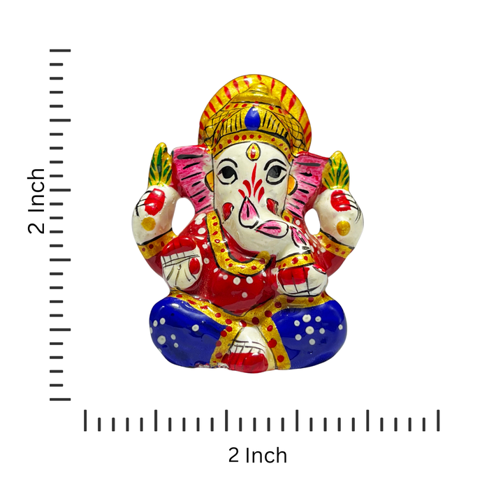 Handmade Colorful Metal Ganesha Statue