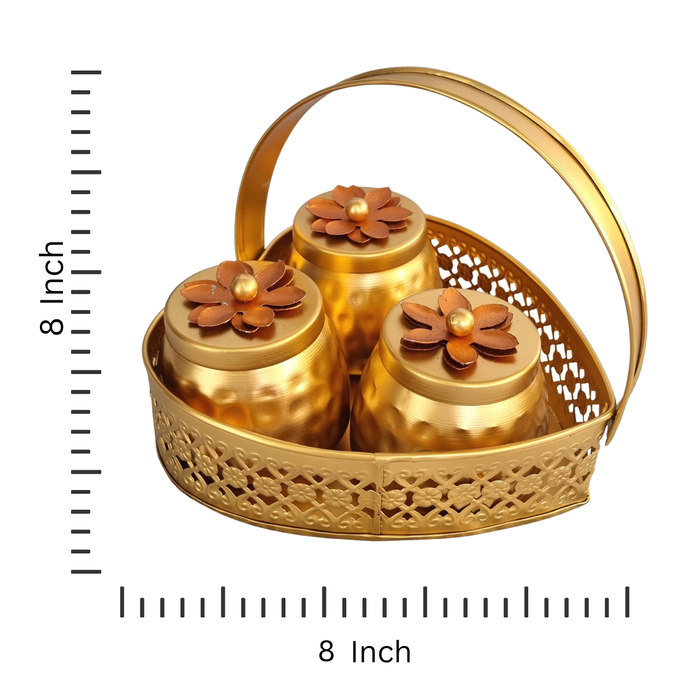 Handcrafted Heart Shape Dry Fruit Jar Hamper Gift Set