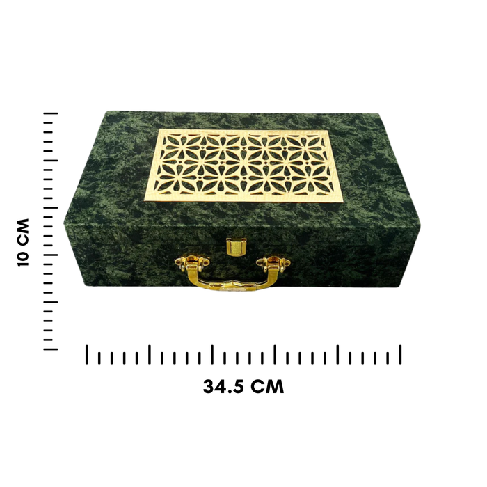 Stylish Dry Fruit Box with Marble Finish and Gold Accents