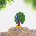 Colorful Metal Peacock Statue on Rock | Decorative Garden Ornament | Buy Now
