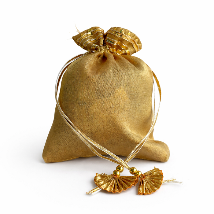 Handcrafted Velvet Drawstring Potli Bag for Wedding Return Gifts, Jewelry Storage & Festive Gifting