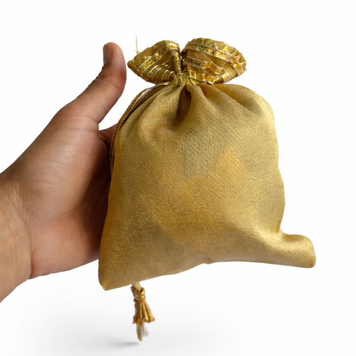 Handcrafted Velvet Drawstring Potli Bag for Wedding Return Gifts, Jewelry Storage & Festive Gifting