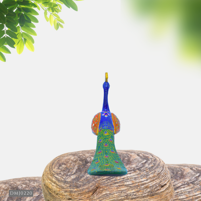 Handcrafted Wooden Peacock Showpiece | Decorative Home & Office Décor Statue