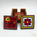 Handmade Multicolor Ceramic Tiles Wooden Tea Coasters for Gifting