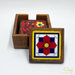 Handmade Multicolor Ceramic Tiles Wooden Tea Coasters for Gifting