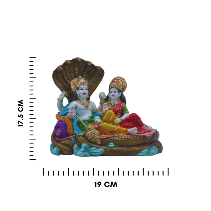 Resin Laxmi Vishnu Statue on Sheshnaag