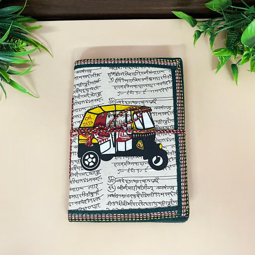 Auto Riksha Print Handmade Cotton Paper Diary