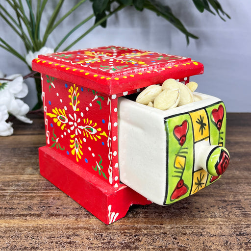 Wooden Ceramic Drawer Storage Box