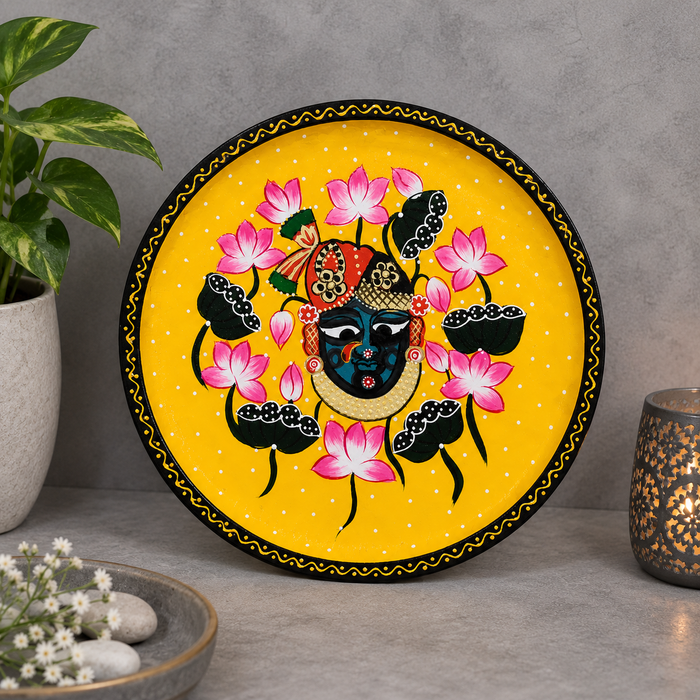 Hand Painted Shrinathji Wall Decor | Traditional Indian Handmade Wall Art
