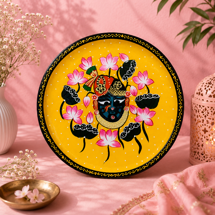 Hand Painted Shrinathji Wall Decor | Traditional Indian Handmade Wall Art