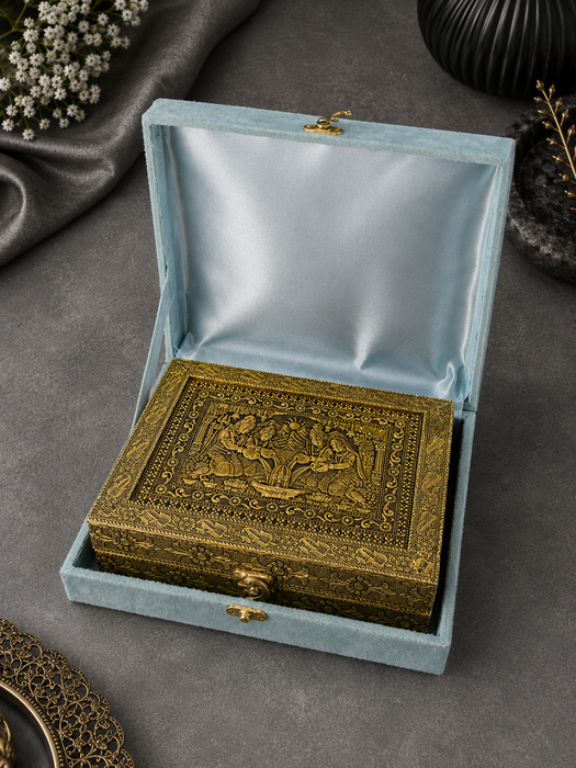 Handcrafted Radha Krishna Shiv Parvati Jalabhishek Temple Box