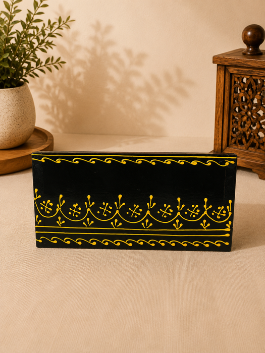 Handcrafted Wooden 3 Drawer Storage Tray | Hand-Painted Indian Home Decor
