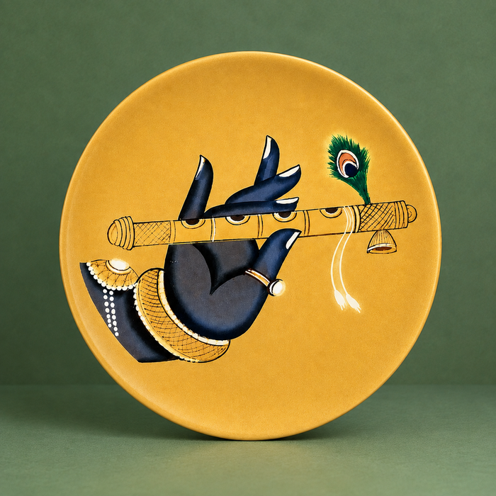Handcrafted Krishna Flute Wall Decor | Traditional Indian Wall Art