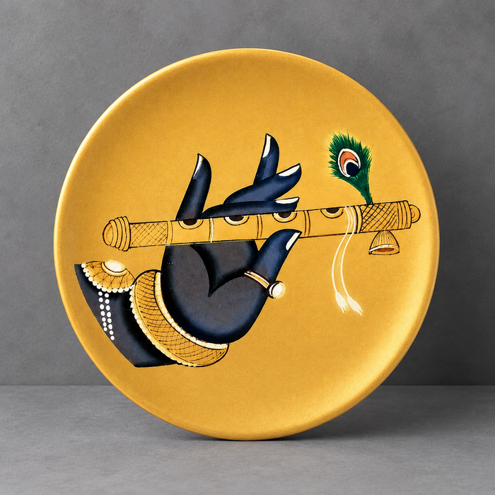 Handcrafted Krishna Flute Wall Decor | Traditional Indian Wall Art
