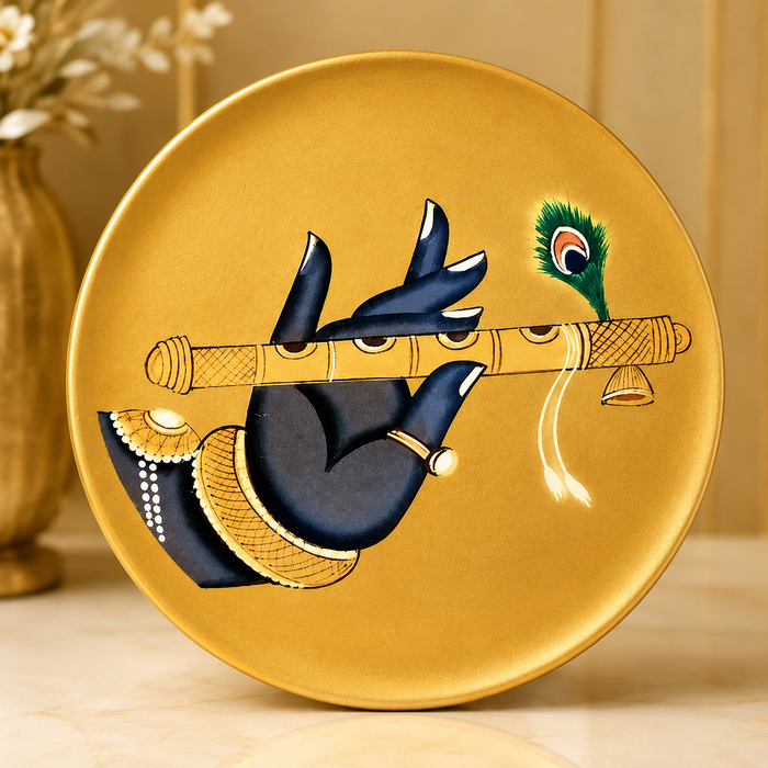 Handcrafted Krishna Flute Wall Decor | Traditional Indian Wall Art