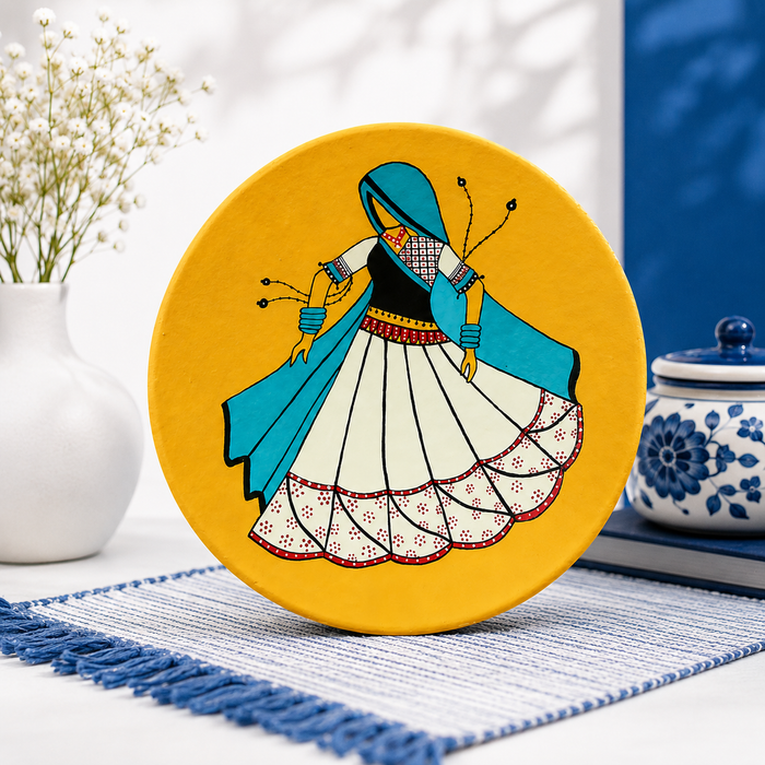 Hand Painted Wooden Folk Art Wall Decor | Handmade Wall Plate