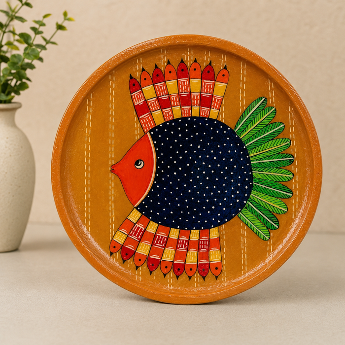 Hand Painted Fish Wall Decor | Traditional Indian Handmade Wall Art