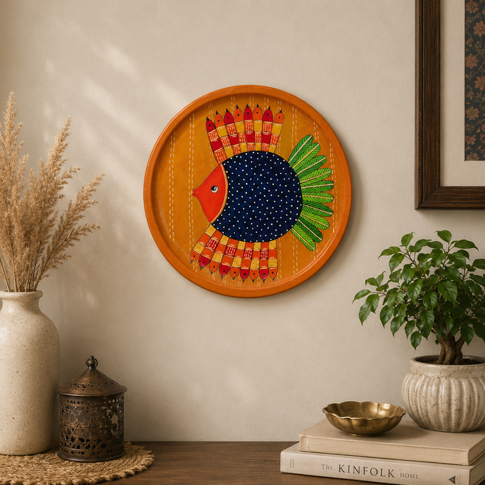 Hand Painted Fish Wall Decor | Traditional Indian Handmade Wall Art